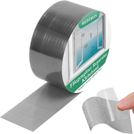 Reparaturband für Fliegengitter 48mm x 5m Schwarz, Fiberglas Klebeband für Fenster und Türen (1/5)