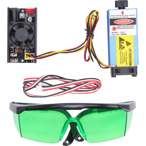 Module de gravure laser 12 V 10 W avec mise au point réglable et tête de gravure par points haute performance (1/5)