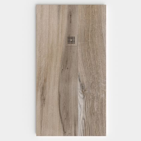 VAROBATH - Receveur de douche 3D 100x140 - Modèle ROBLETORTORA effet bois (1/5)