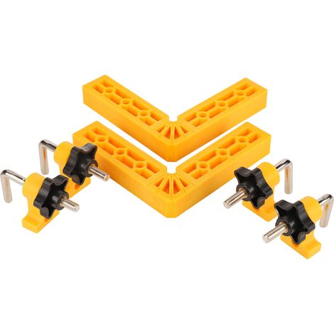 Positionierwinkel 140 mm ABS 90°-Befestigungsklemme mit Skala Werkzeugset für Holzbearbeitung Gelb (1/5)