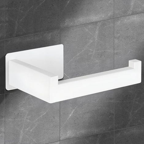 Porte Papier Toilette Mural Adhésif Acier Inoxydable Blanc pour Salle de Bain et Cuisine Sans Percage Range Papier WC Pratique-AUTRES (1/5)