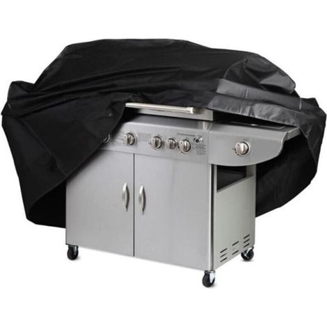 Housse de Protection pour Barbecue à Gaz XL - Bâche Imperméable en Tissu Oxford 210D, Résistante, Noire, Dimensions 170x61x117 cm (1/4)