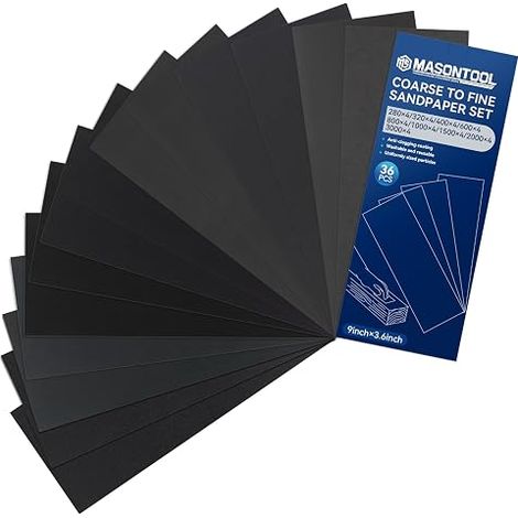 Sandpaper 36 Sheets, Grit 280-3000
