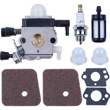 Kit carburateur filtre à air ampoule d'amorçage bougie pour STIHL FS85 FS80 R FS76 FS75 FS74 FC55 FS55 FS46 FS45 FS38 (1/5)