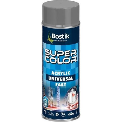 Bostik Super Color Acrylique Vernis acrylique en spray à vitesse rapide Aluminium 400 ml