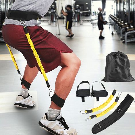 Corde élastique d'entraînement basketball jaune - Amélioration musculaire et exercice physique