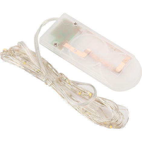 Guirlande Lumineuse Led - Fil De Cuivre Flexible 20 Led - Décoration Noël Mariage Fête - Mode Clignotant - Pile Incluse (1/5)