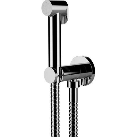 Sapho - Robinet mural avec douchette de bidet, rond, chrome DB107 (1/2)