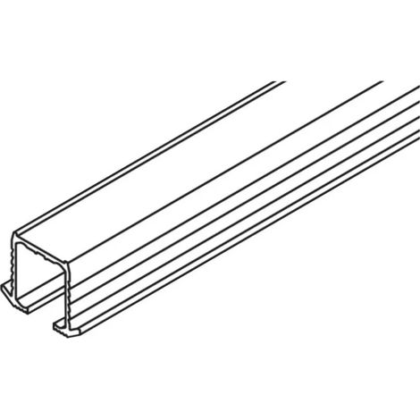 RAIL ALUMINIUM HAUT À COLLER LONGUEUR 2500 MM CLIPO 16 H IS
