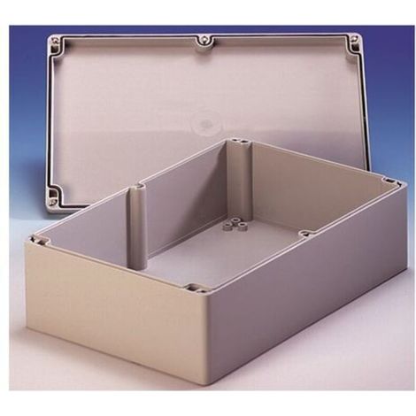 Boîtier Industriel - 1 Pièce - 240x120x100 mm - Plastique Thermoplastique ABS - RAL 7035 Gris Clair - Pour Applications Industrielles (1/2)