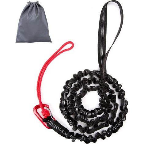 Corde de Remorquage de Vélo pour Enfant 1.7m à 3m Corde Traction Vélo Charge 200kg pour Vélo de Montagne Longue Balade en Famille avec Sac de Rangement Noir (1/5)