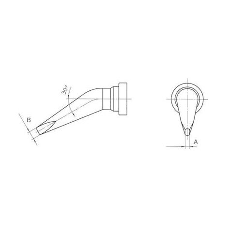 Weller LT-BX soldador con punta cincel 2,4 mm 18 mm