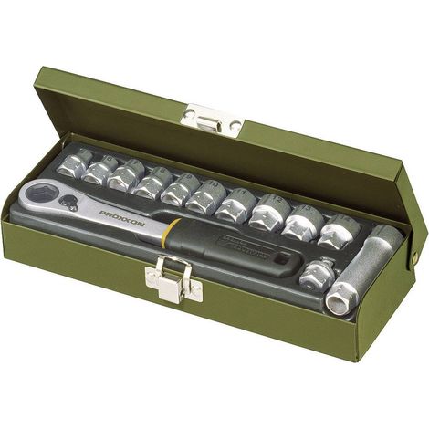 Proxxon Industrial Kit di chiavi a bussola metrico 1/4 (6.3 mm) 13 parti 23602 (1/4)