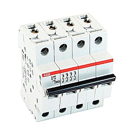 Interruttore magnetotermico S204 D10 6KA 4P Abb