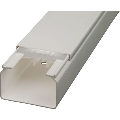 Mini goulotte RS PRO, 60 mm x 40mm, en PVC ( Prix pour Sachet de 7 )
