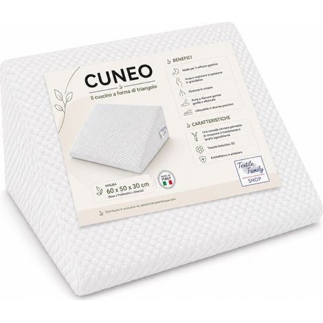 CUSCINO ad angolo TRIANGOLO A CUNEO gambe Gravidanza REFLUSSO GASTRICO per Letto E DIVANO Sostegno LOMBARE SCHIENA