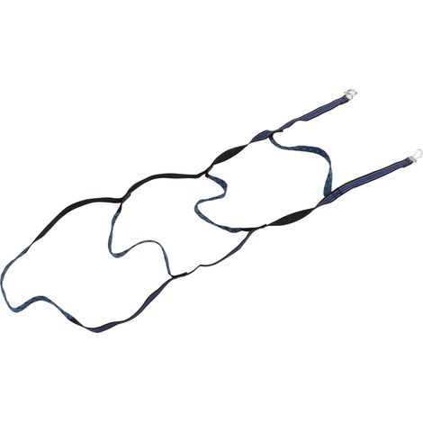 Échelle de bain en corde pour bateaux, avec crochets, en nylon bleu, portable et pliable, 4 marches, pour yachts, kayaks et bateaux pneumatiques. (1/5)