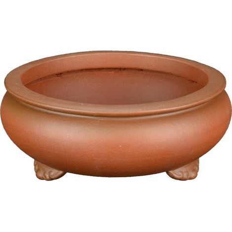Vaso per bonsai rotondo in gres 12,5x12,5x5 cm - SM153