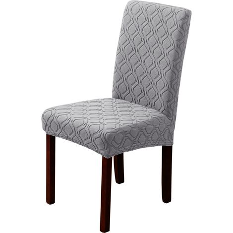 Housse de chaise ronde jacquard, taille unique, petite, soli (1/5)