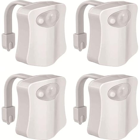 CCYKXAToilet Light with Motion Sensor, LED Night Light for Toilet with 8 Light Colors for Toilet Bowl, Smart Night Light (1/5)