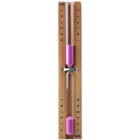 15 Minutes Sablier Sauna, XU, Sablier Sauna Sable Minutes Rotatif en Bois avec Horloge en Verre et Sables Roses - KZQ (1/4)