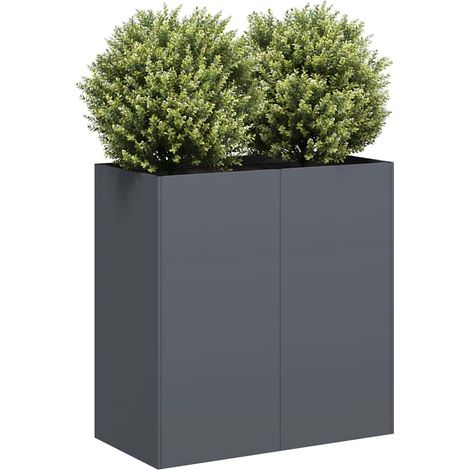 Pflanzkübel Anthrazit 80x40x80 cm Kaltgewalzter Stahl