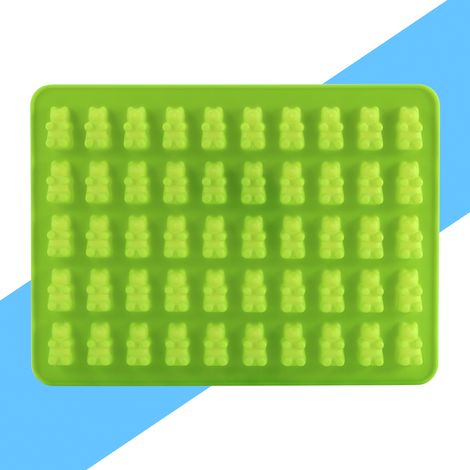 Moule à Ours en Silicone 50 Cavités pour Ourson Gélifié Chocolat Bonbon Glace Plateau Nouveau XL