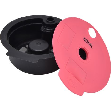 Wiederverwendbare rosa Kaffeekapsel, nachfüllbarer Filter für Maschinen des Typs CTPM1260ml, 60ml Spender (1/5)