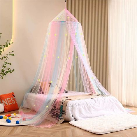 Moustiquaire de lit simples et doubles en polyester résistant 60x250x850cm– Installation rapide sans perçage – Idéale pour camping et voyages – Protection contre les insectes (1/5)