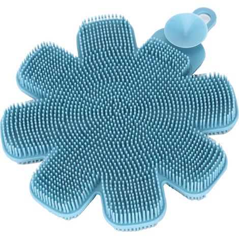 Cepillo de cocina azul multifuncional colgante para lavar platos.