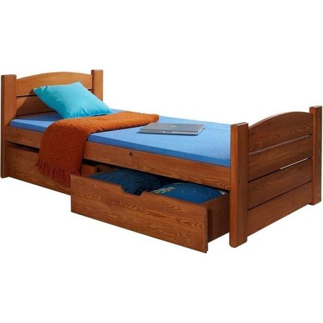 Cama Henderson 126 , Individuales, 90x200, Madera, Somieres, 97x210x68cm