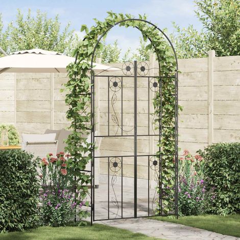 Filiyano-Arche de jardin noire unie 115 x 37 x 226 cm (1/5)
