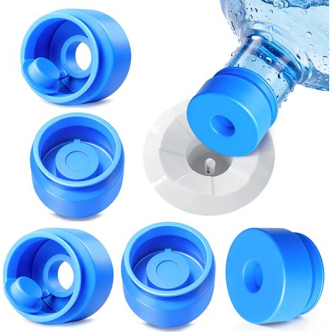 Bouchon de Bonbonne d'Eau 3 et 5 Gallons, Bouchon de Remplacement Réutilisable en Silicone, Bouchons Anti-Fuite pour Bonbonnes 55 mm pour Fontaines à Eau - Lot de 3 (1/5)