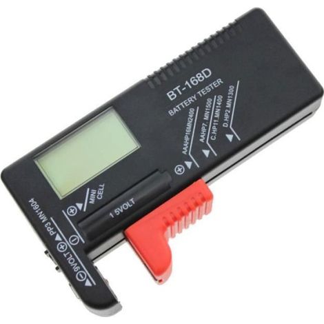 Testeur de Batterie - LCD - Noir - Pour Piles AA AAA C D 9V - Indicateur LED (1/4)