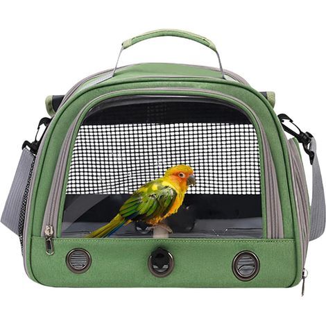 Bird Carrier Bag, Breathable Oxford Fabric, Perch Included, Zipper Closure, Outdoor Veterinary Travel (1/5)