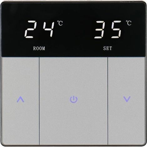Underfloor Heating Thermostat with Touch Button, Energy-Saving and Easy to Use, AC230V 10A for Underfloor Heating, Black - LIAIKI (1/5)