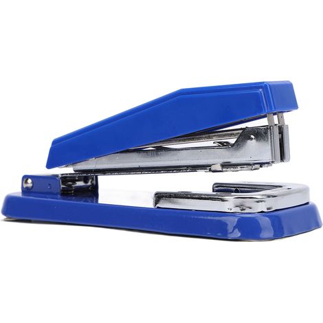 Agrafeuse rotative compacte pour livres, capacité de 25 feuilles, compatible avec papier 24/6 et 26/6, carton, cuir, bleu (1/5)