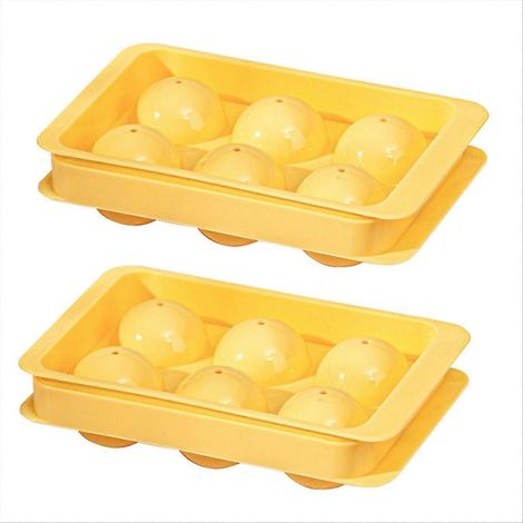 cm große, quadratische Eiswürfelformen, 2er-Set, platzsparende Würfelform, gelb (1/5)