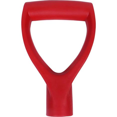 Manche de pelle en forme de D, manche de rechange en plastique pour pelle de jardin, pelle fourche de 34 mm de diamètre intérieur, outil de jardin rouge (1/5)