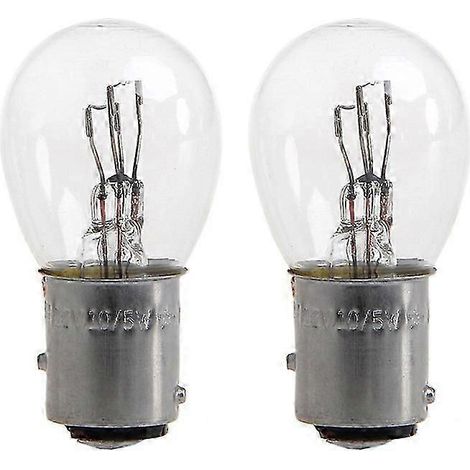 Lot de 2 ampoules de voiture 1157 BA15D, durables, haute puissance, faible consommation, feu stop automatique, témoin lumineux, 21 W, 12 V CC, blanc/ambre (1/5)