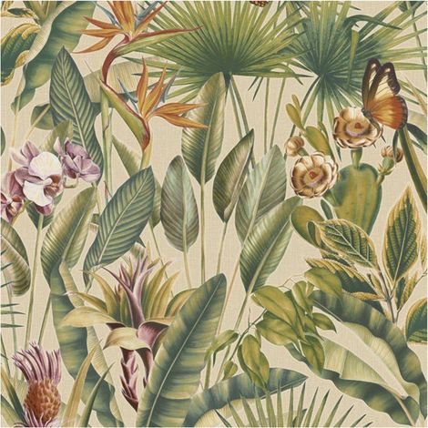 Vasari Luxury Heavyweight Vinyl Botanical Cream Wallpaper Paste The Paper (1/4)