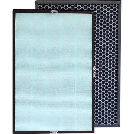 Filtre HEPA à charbon actif compatible avec les purificateurs d'air Sanyo ABC-FAH94 et ABC-VW24 (PM 2.5), dimensions : 420 × 282 × 30 mm. (1/4)