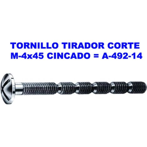 FPLUS tornillo tirador corte m-4x45 cincado a-492-14 , tornillo tirador corte m-4x45 cincado a-492-14