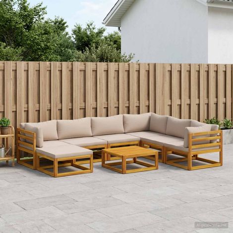 vidaXL Sofa Set 8 pcs Natural Solid Acacia Wood (1/5)
