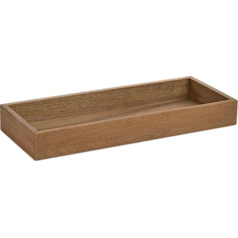 ANDREA HOUSE AX66217 Bandeja decorativa de madera rectangular marrón - ref: AX66217