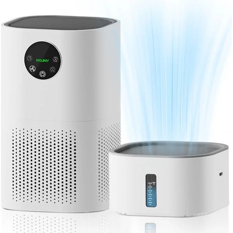 Purificateur d'Air avec Humidificateur Chloreur pour Allergies Domestiques et Poils d'Animaux, struction eurs dans la Chambre, Filtre H13 True HEPA, 2 en 1, AP-T2 (1/5)