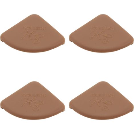 30 Protections de coins en silicone antidérapant pour tables et meubles, sécurité enfants, lot économique marron (1/5)