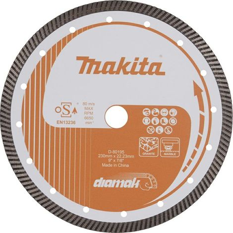 Diamantscheibe Makita 230 mm Segmente 10 mm Metall (1/2)