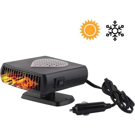 2 en 1 chauffage de voiture portable, dégivreur de voiture à chauffage rapide, ventilateur de refroidissement de voiture chaud et froid avec allume-cigare 12V (1/5)