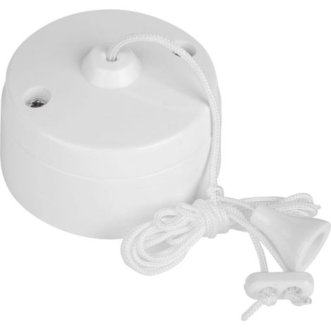 Dencon 1750NB White Ceiling Pull Switch 1-Way 6A DCN1750NB